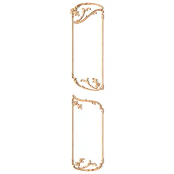 Carved Wall Onlays Set, Handcrafted Floral Ornament